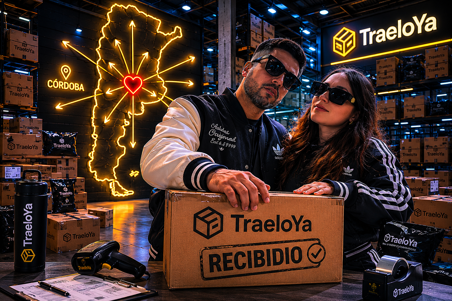 Equipo de TraeloYa preparando un envío desde el depósito de Miami